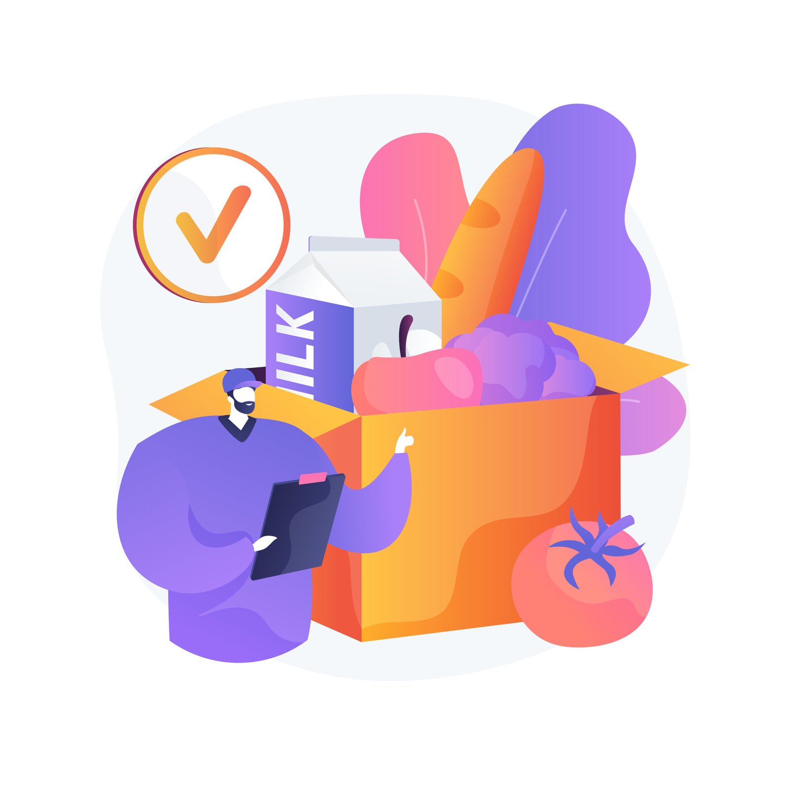 box subscription service abstract concept vector illustration.